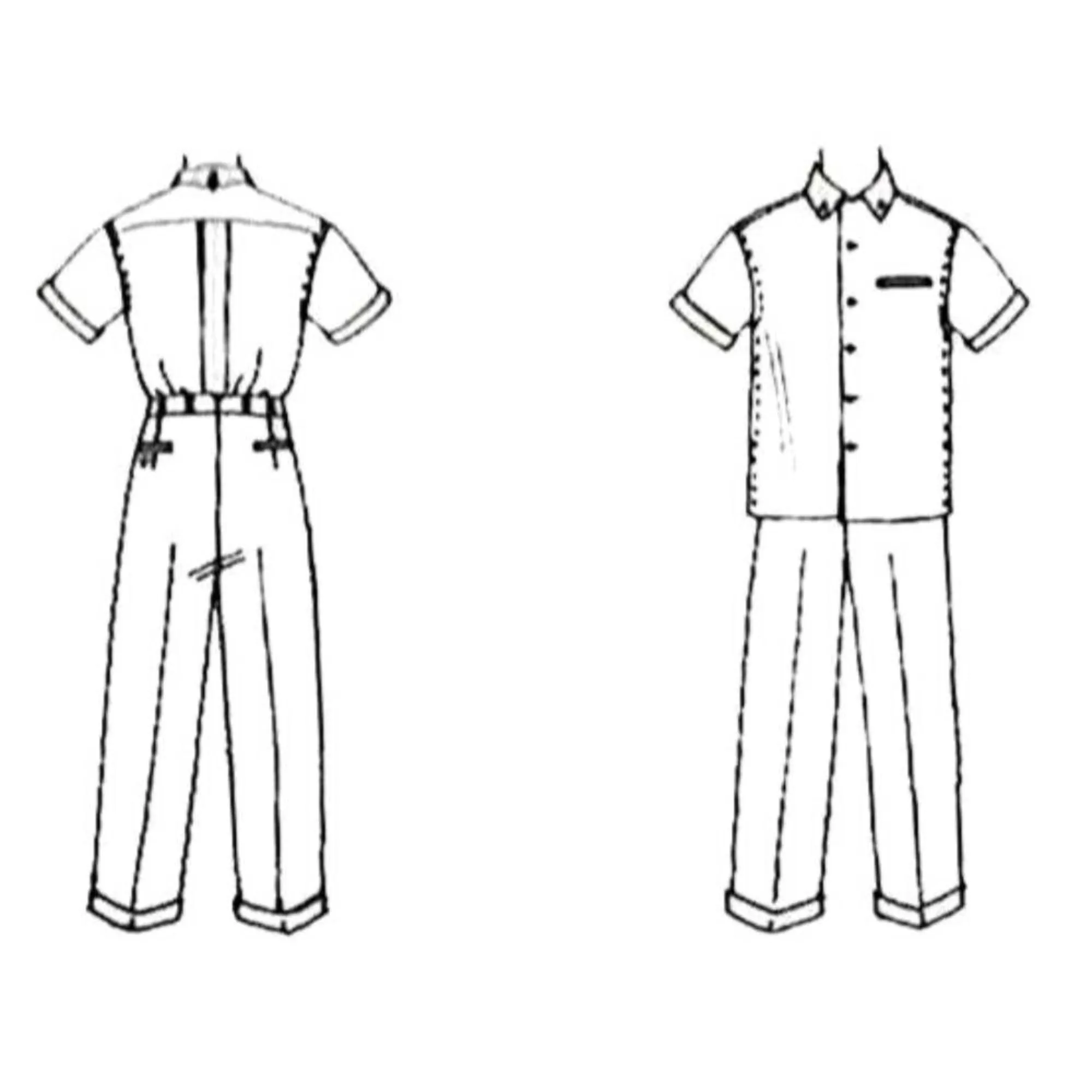 1950s Pattern, Men's Slacks, Pants, Trousers & Shirt - Chest 38” (96.5cm)