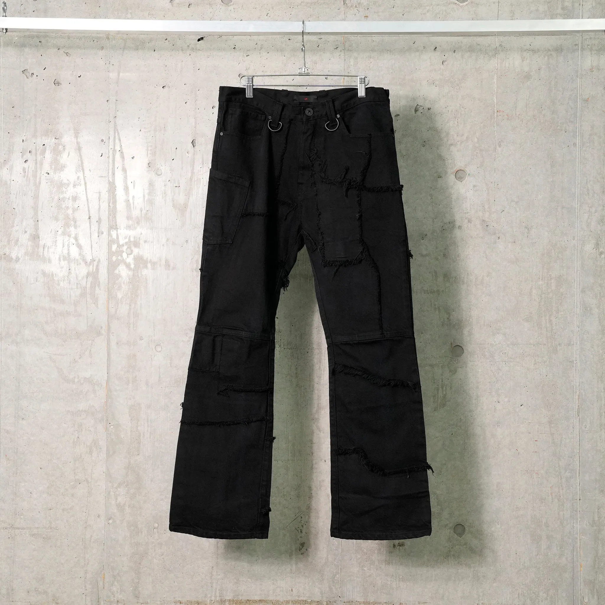 BOOTCUT SCRAP DENIM BLACK / BLACK