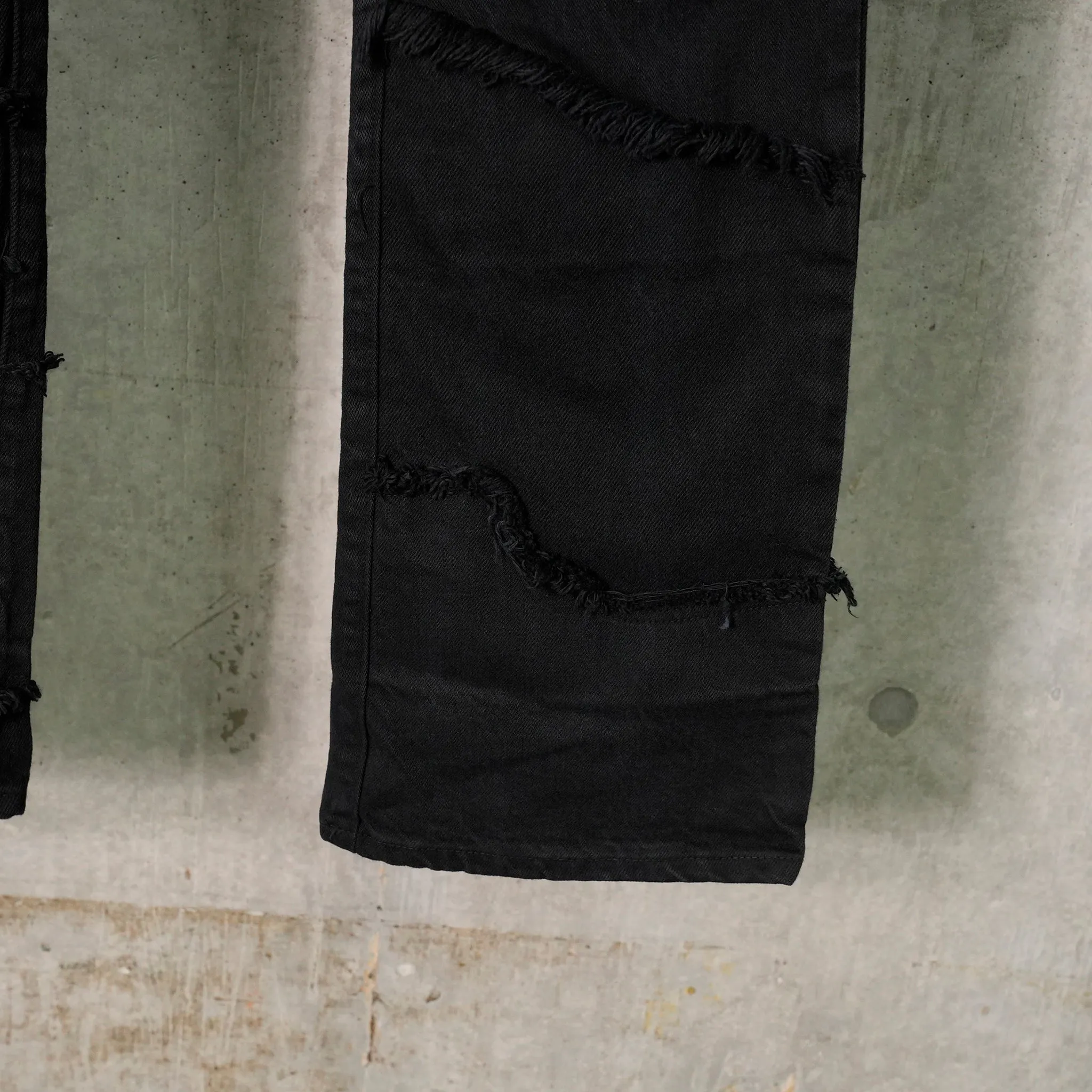 BOOTCUT SCRAP DENIM BLACK / BLACK
