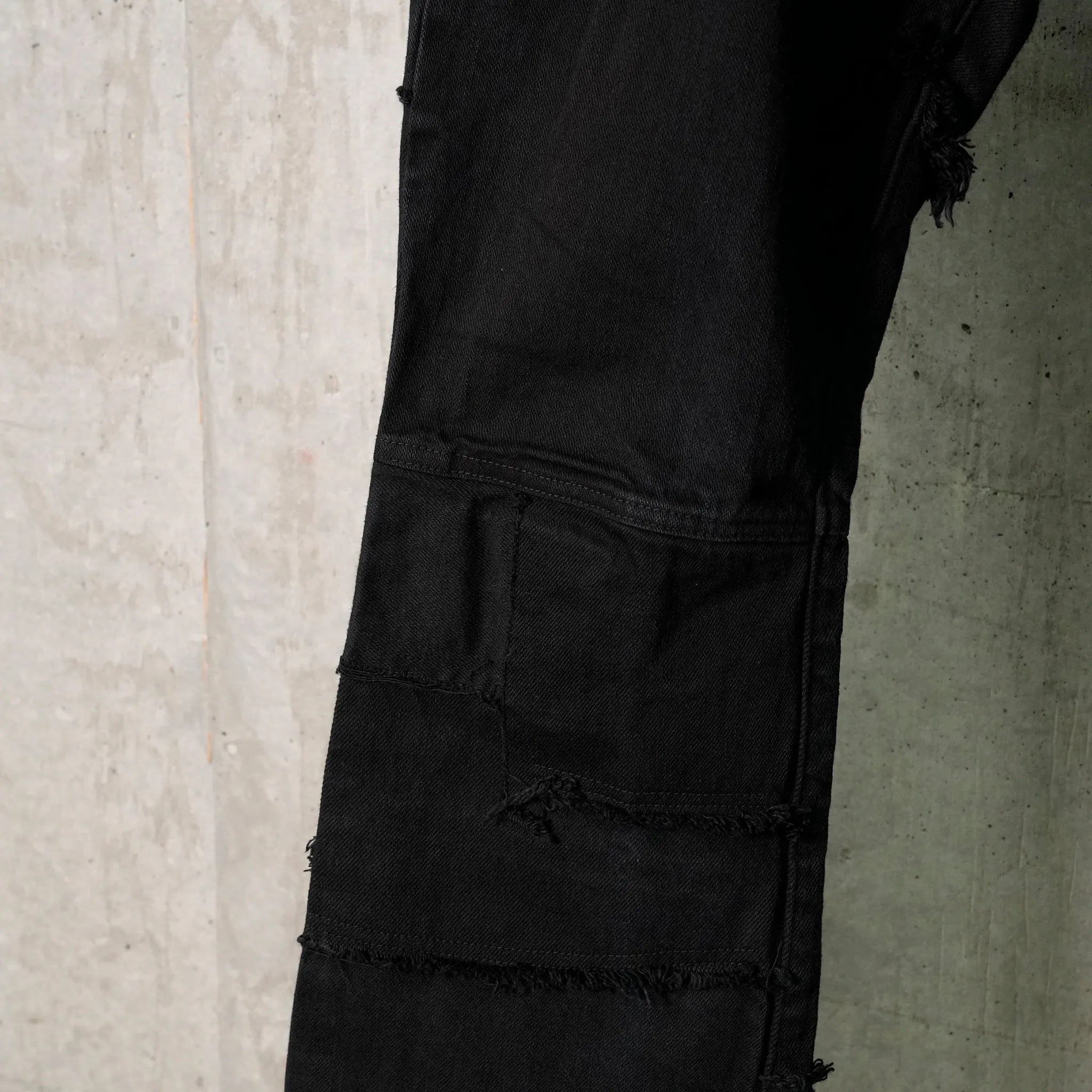 BOOTCUT SCRAP DENIM BLACK / BLACK