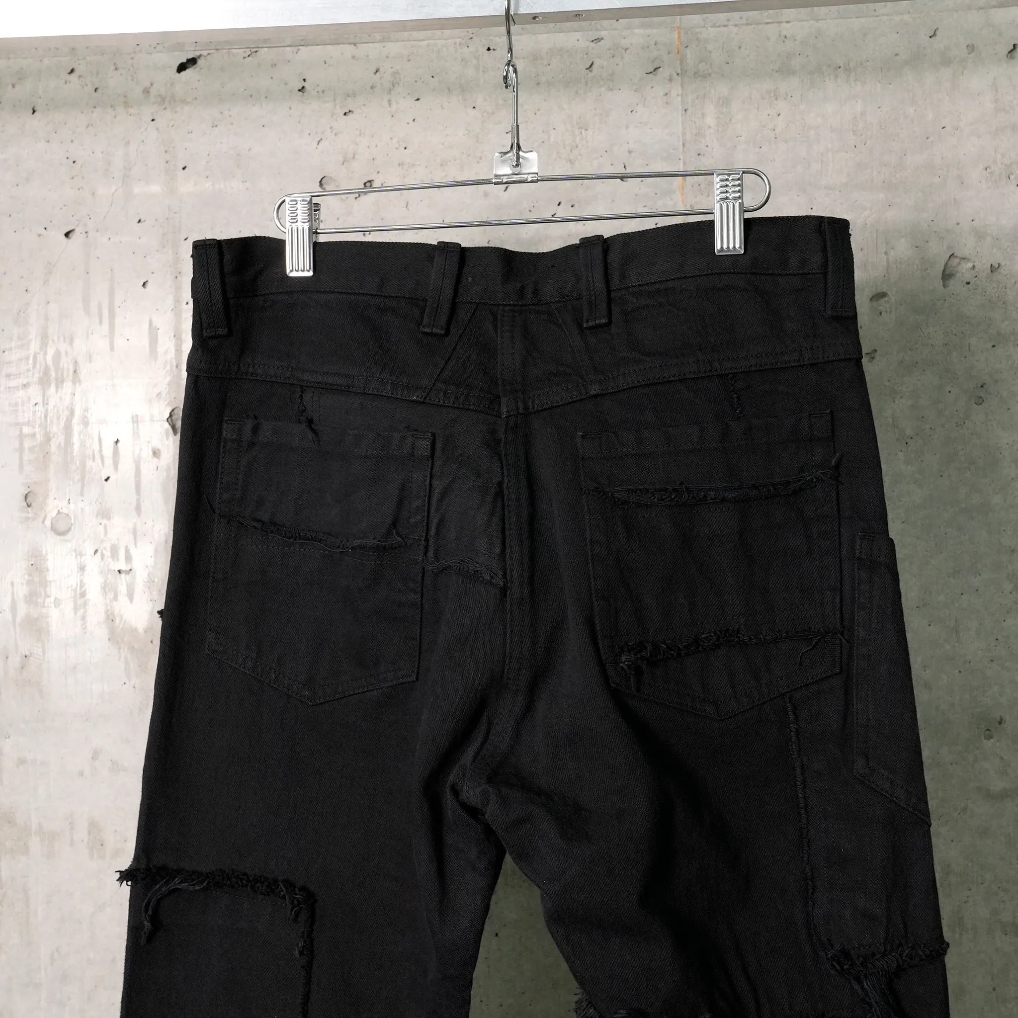 BOOTCUT SCRAP DENIM BLACK / BLACK