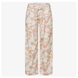 BRAX MAINE S CROPPED LINEN TROUSER IN FLORAL 74-2537