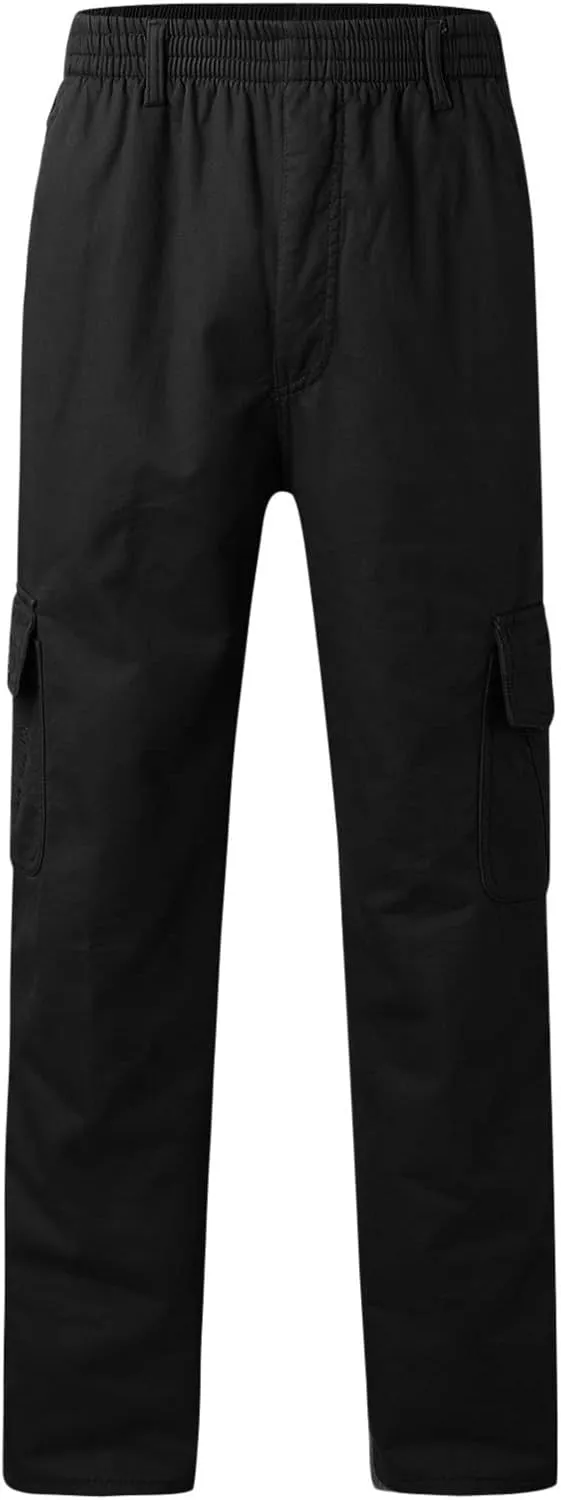 Cargo Pants for Men Relaxed Fit Casual Men's Sweatpants Hip Hop Tapered Gym Running Workout Pants Letter Print Fleece