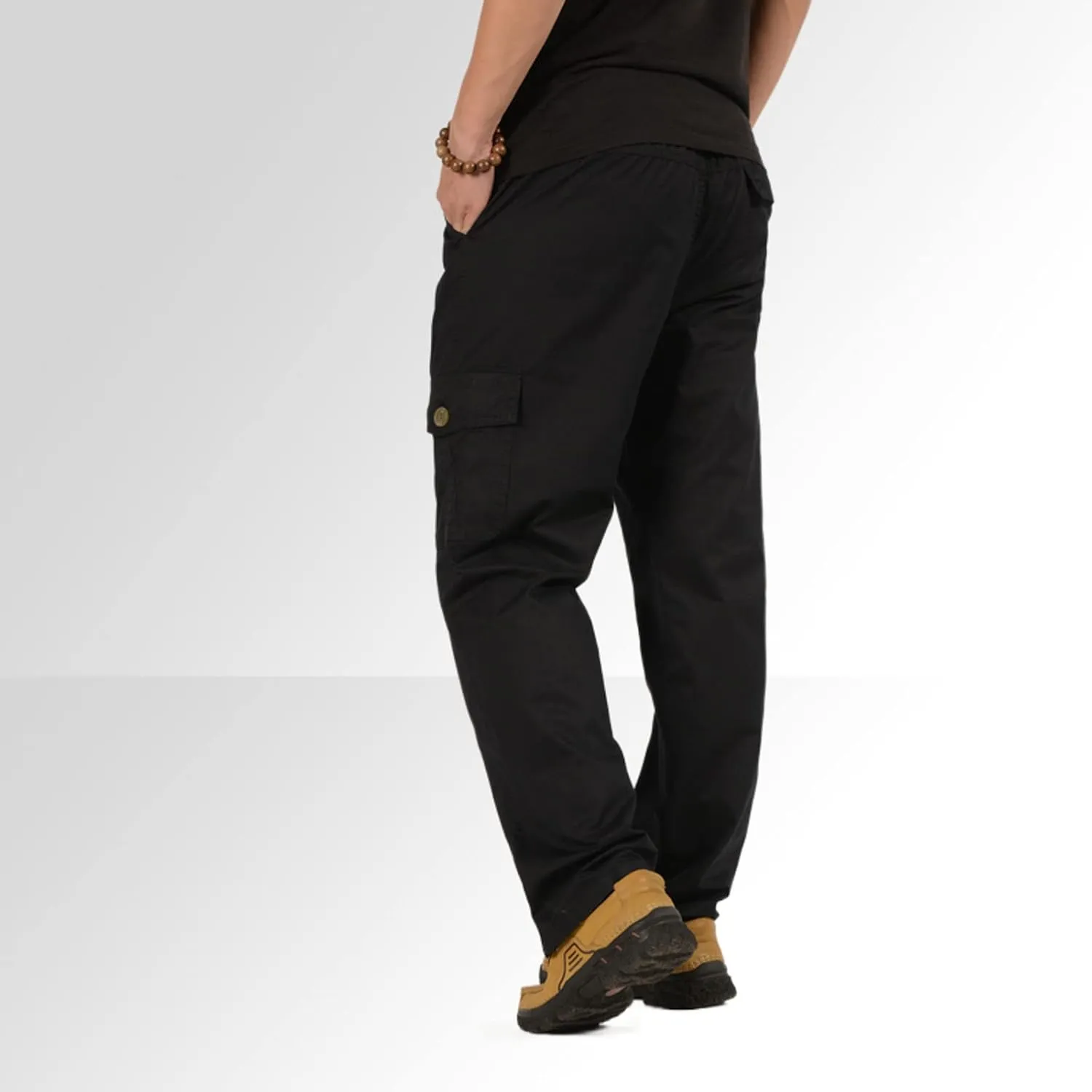 Cargo Pants for Men Relaxed Fit Casual Men's Sweatpants Hip Hop Tapered Gym Running Workout Pants Letter Print Fleece