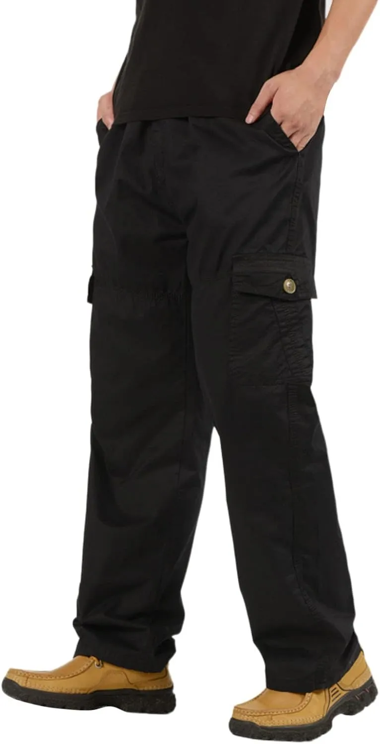 Cargo Pants for Men Relaxed Fit Casual Men's Sweatpants Hip Hop Tapered Gym Running Workout Pants Letter Print Fleece