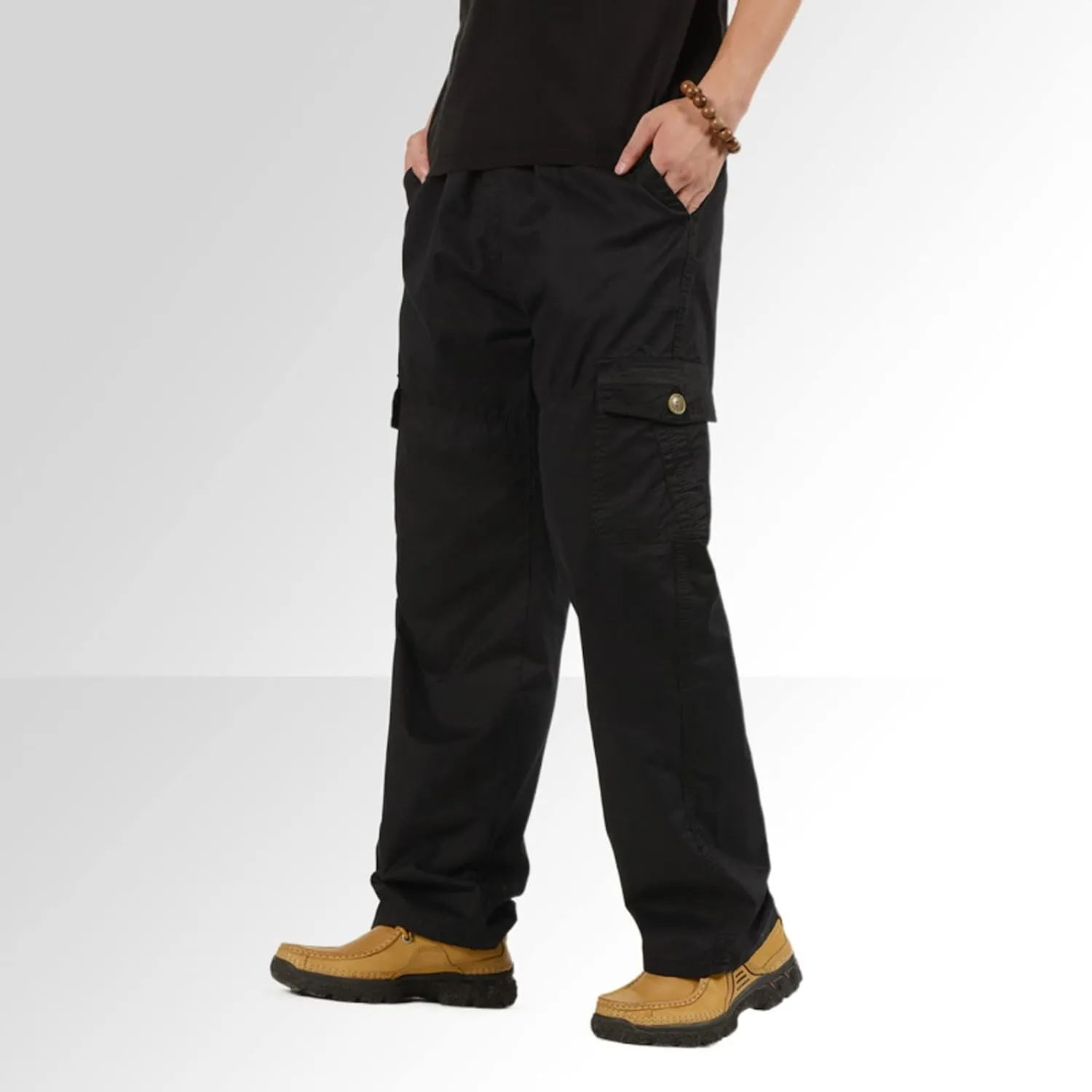 Cargo Pants for Men Relaxed Fit Casual Men's Sweatpants Hip Hop Tapered Gym Running Workout Pants Letter Print Fleece