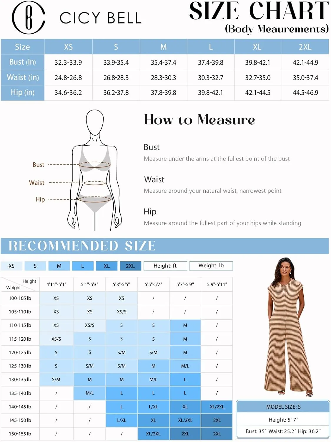 Cicy Bell Womens Casual Striped Jumpsuits Summer Cap Sleeve Wide Leg Jumper Romper Button Down Travel Beach Outfits