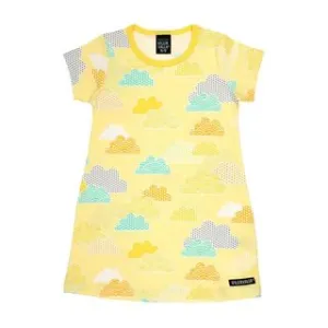 Cloud Short Sleeve Dress - Light Lemon