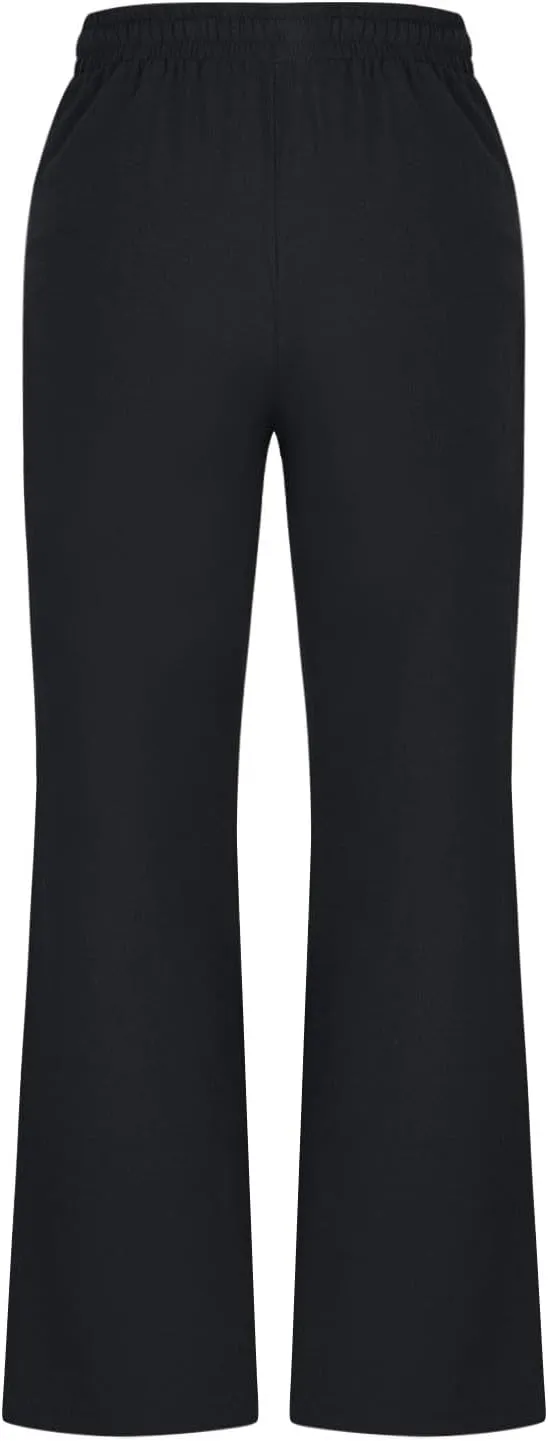 Cotton Linen Pants Women Summer Drawstring High Waisted Linen Palazzo Pants Wide Leg Lounge Pant Casual Beach Trousers