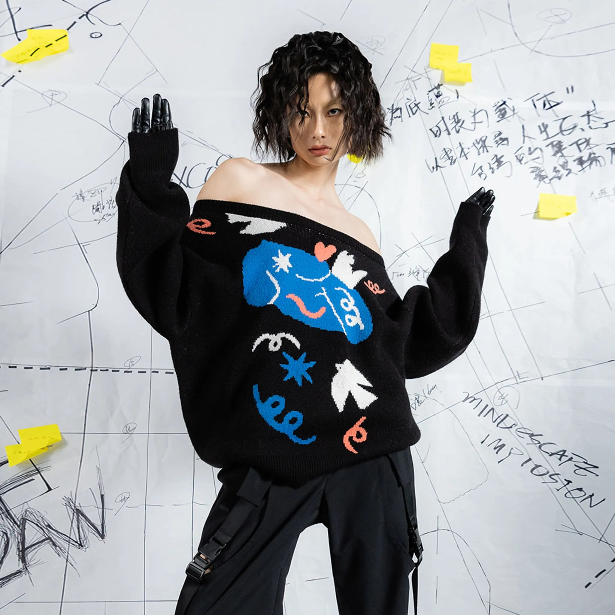 Cross Over Sweater - Fantasy