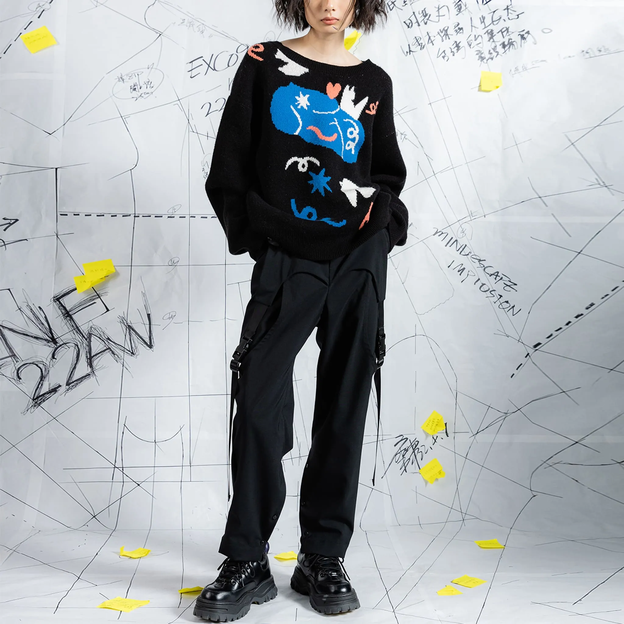 Cross Over Sweater - Fantasy
