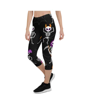 Dancing Skeletons Capris