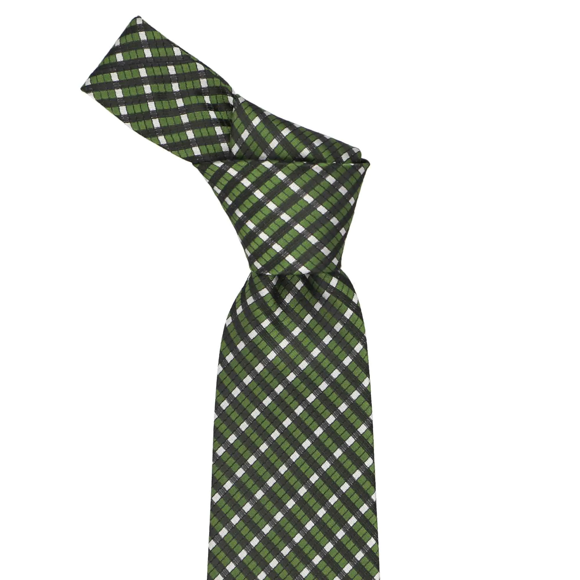 Dark Green George Plaid Necktie