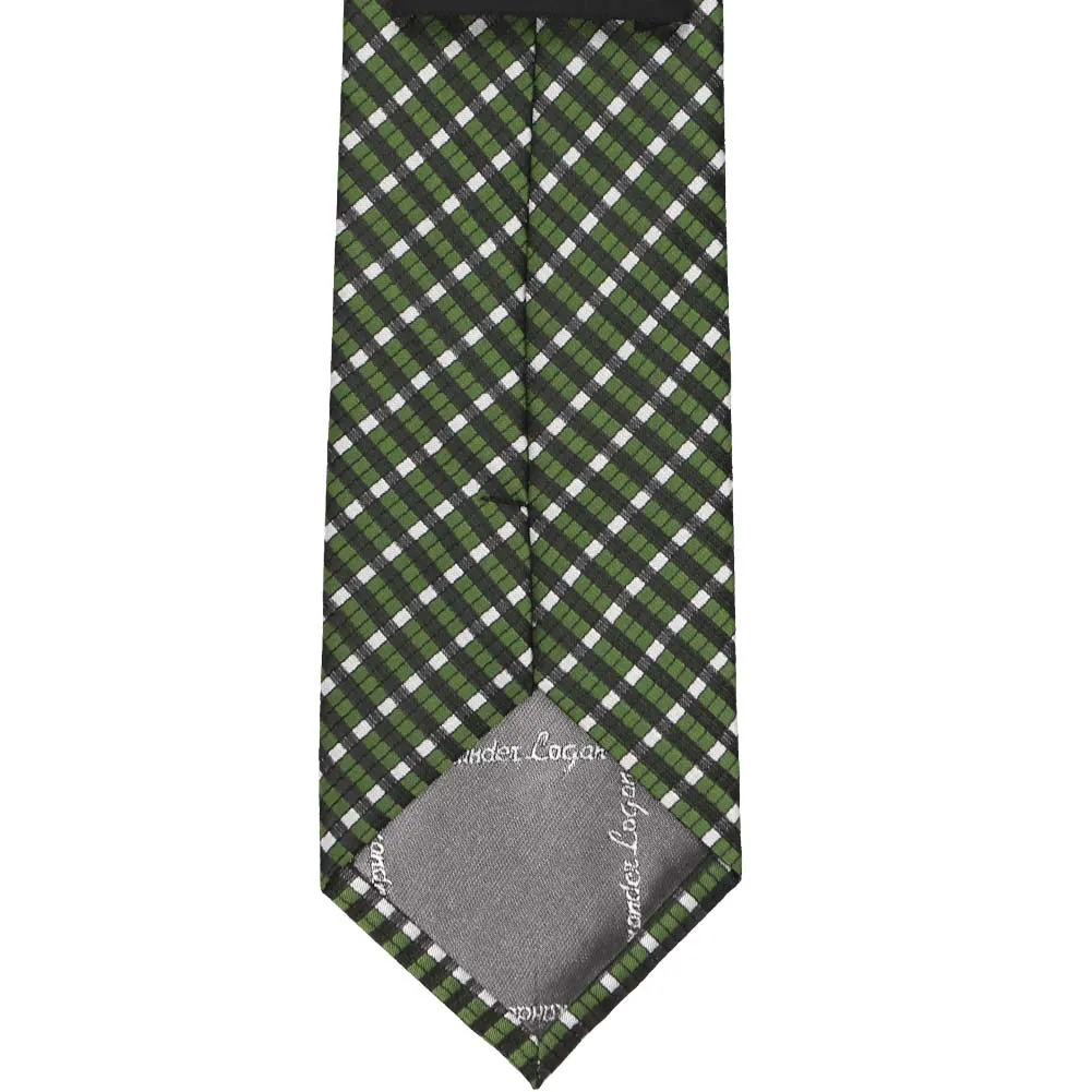 Dark Green George Plaid Necktie