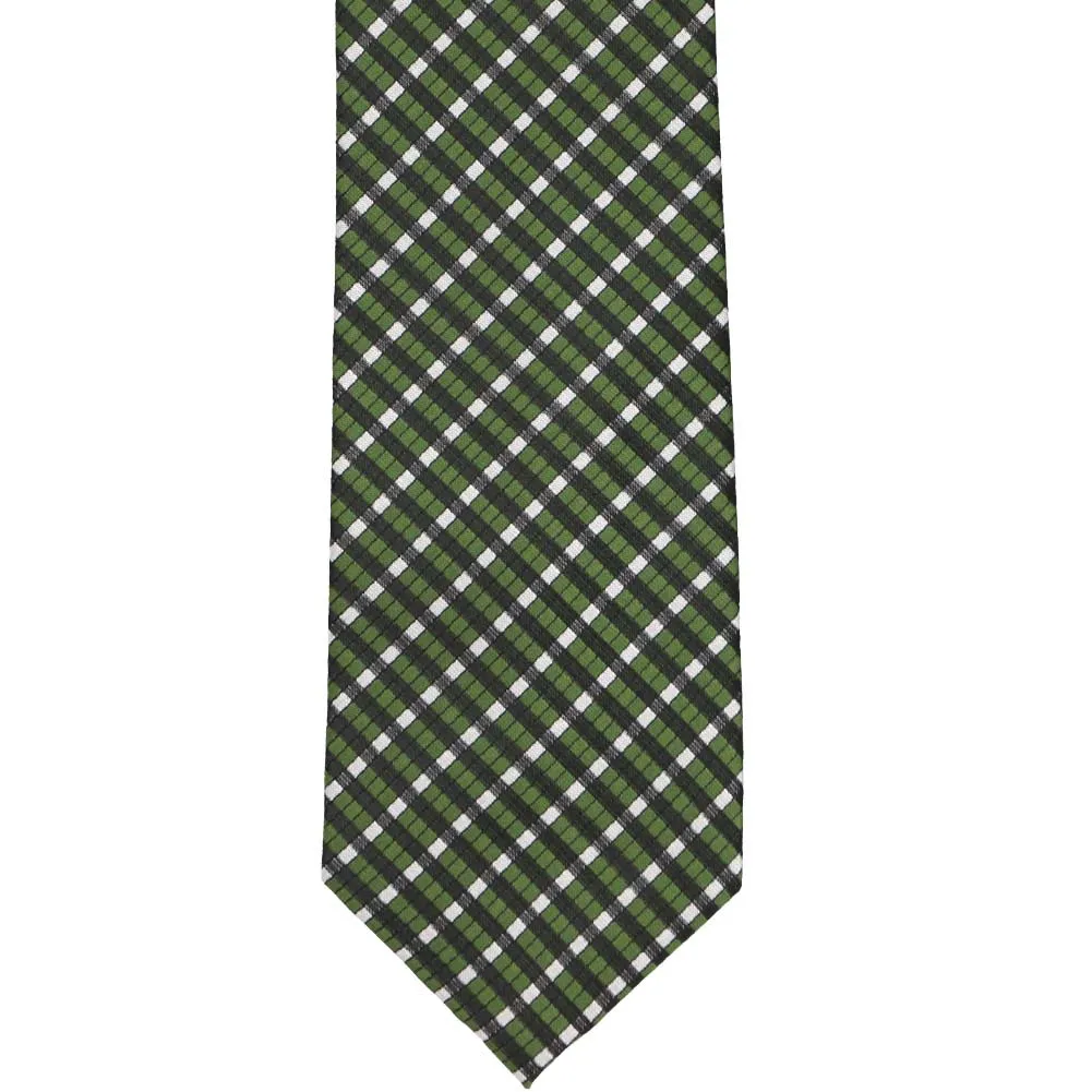 Dark Green George Plaid Necktie
