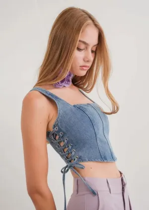 Denim Corset Top