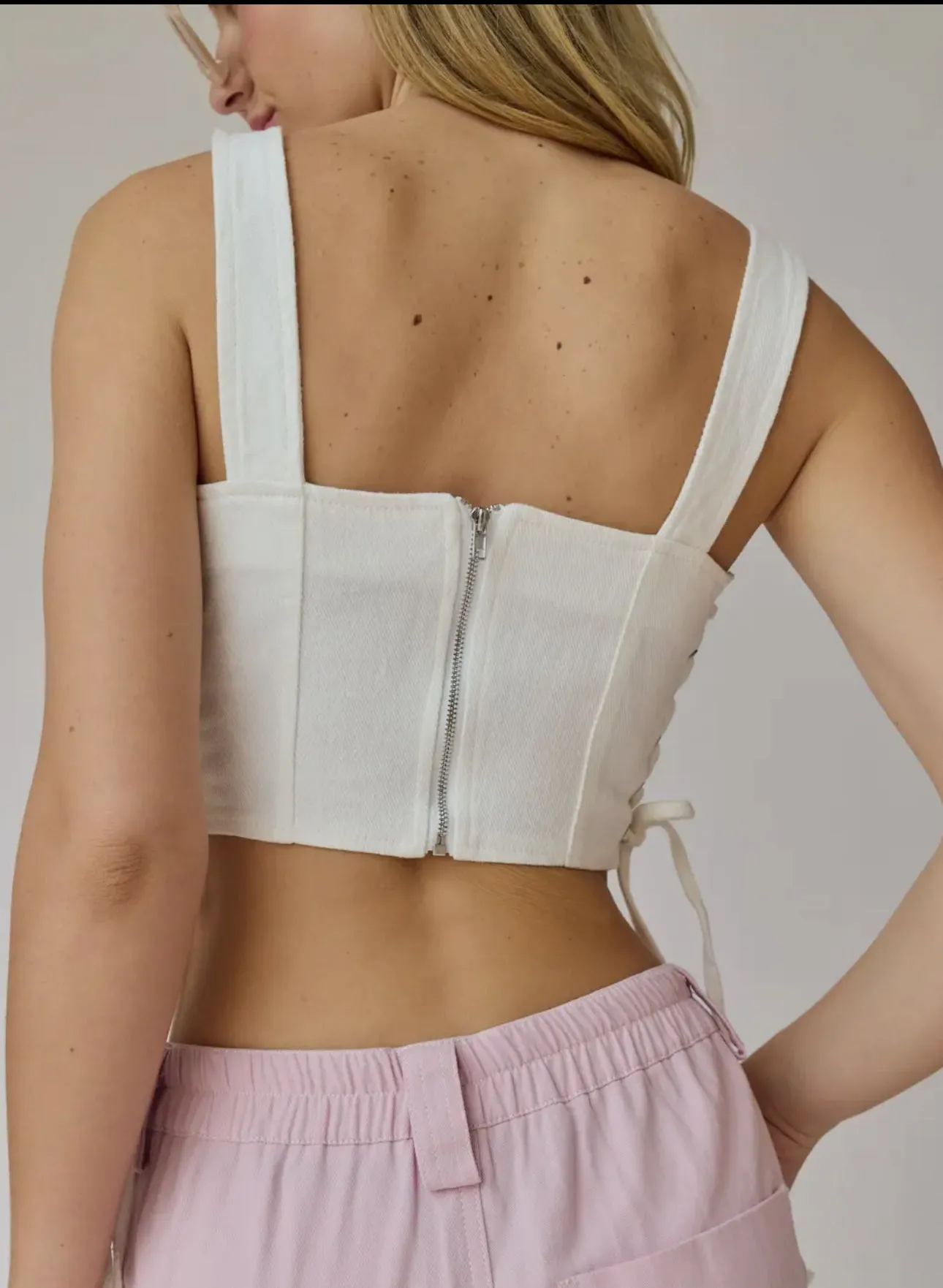 Denim Corset Top
