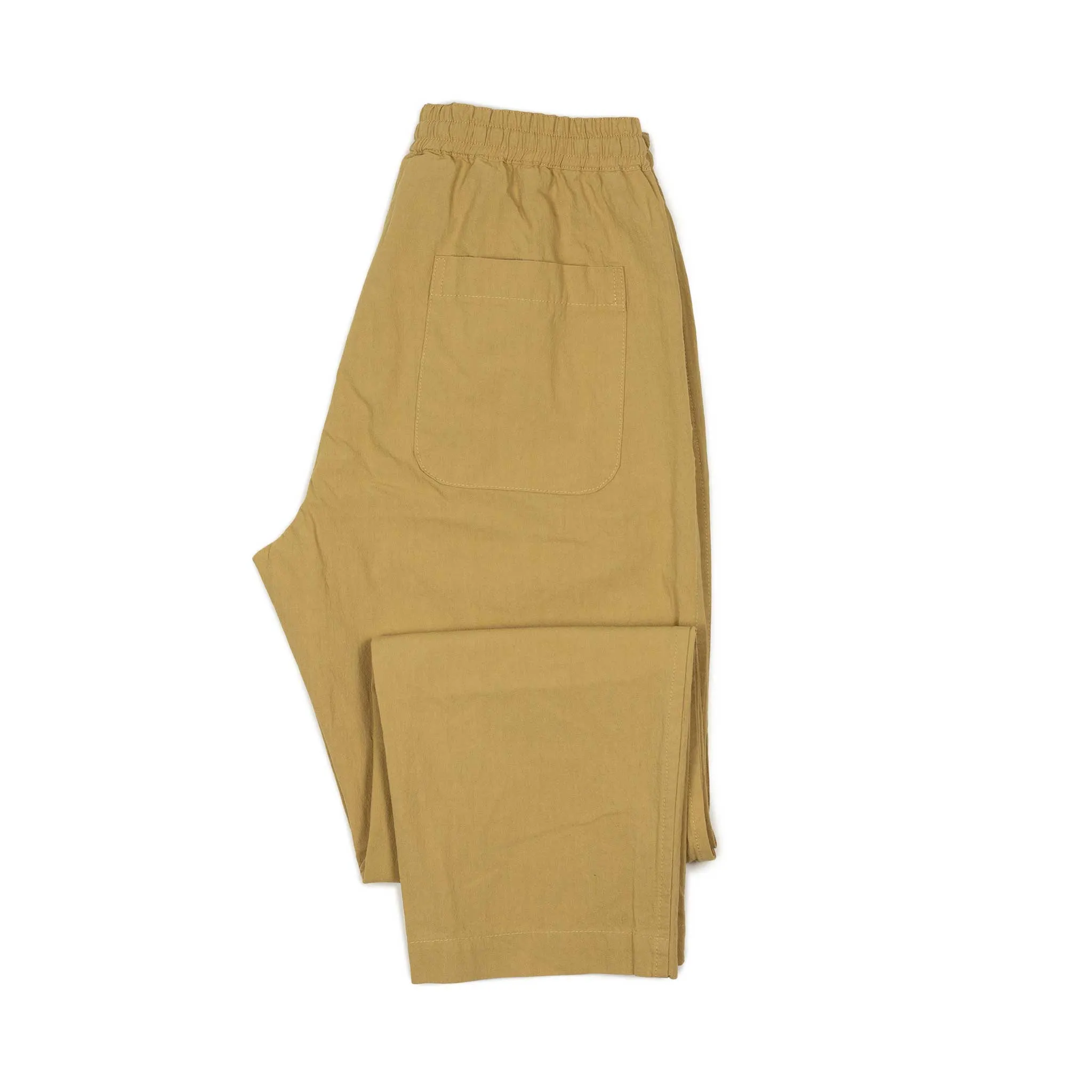 Easy pants in beige cotton oxford
