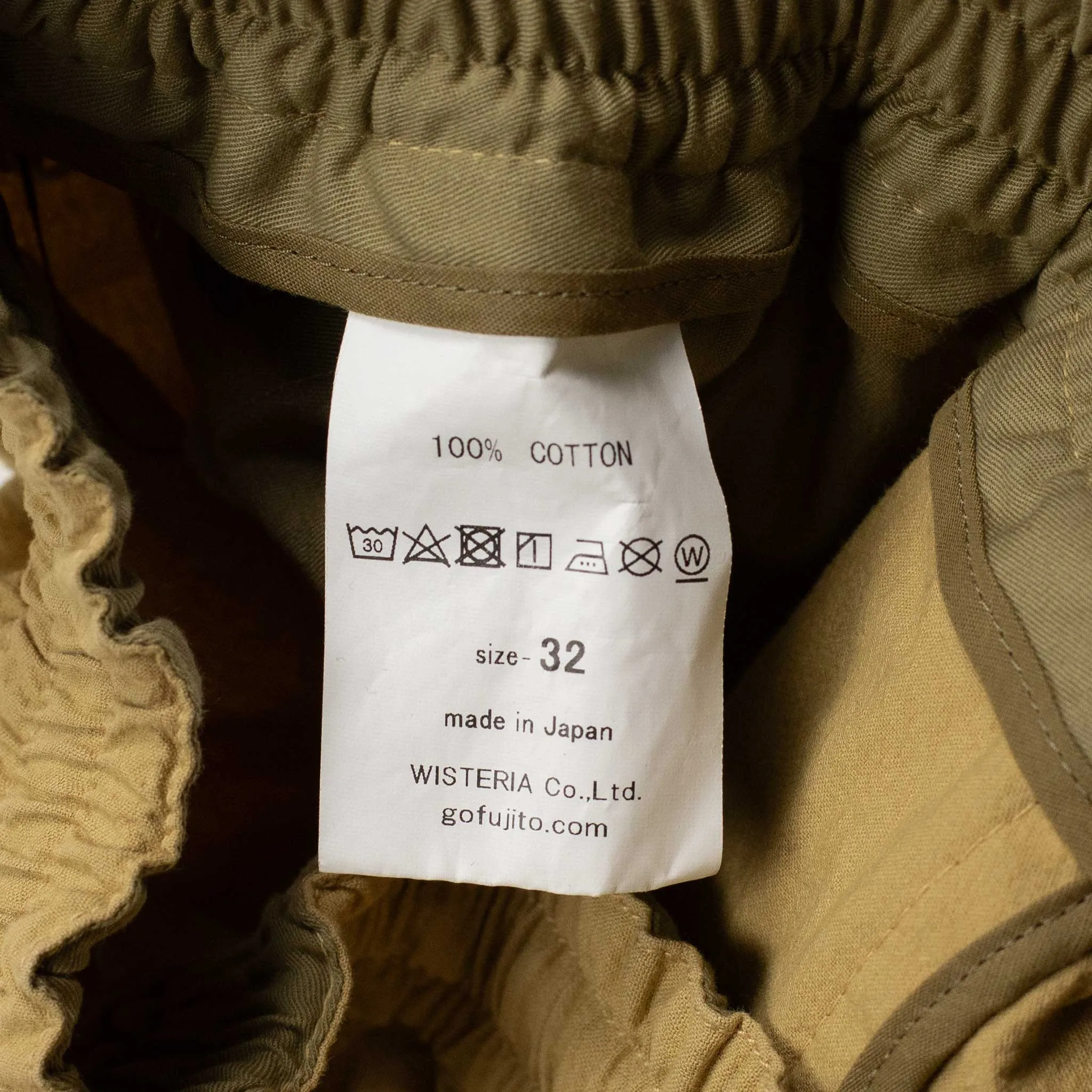 Easy pants in beige cotton oxford