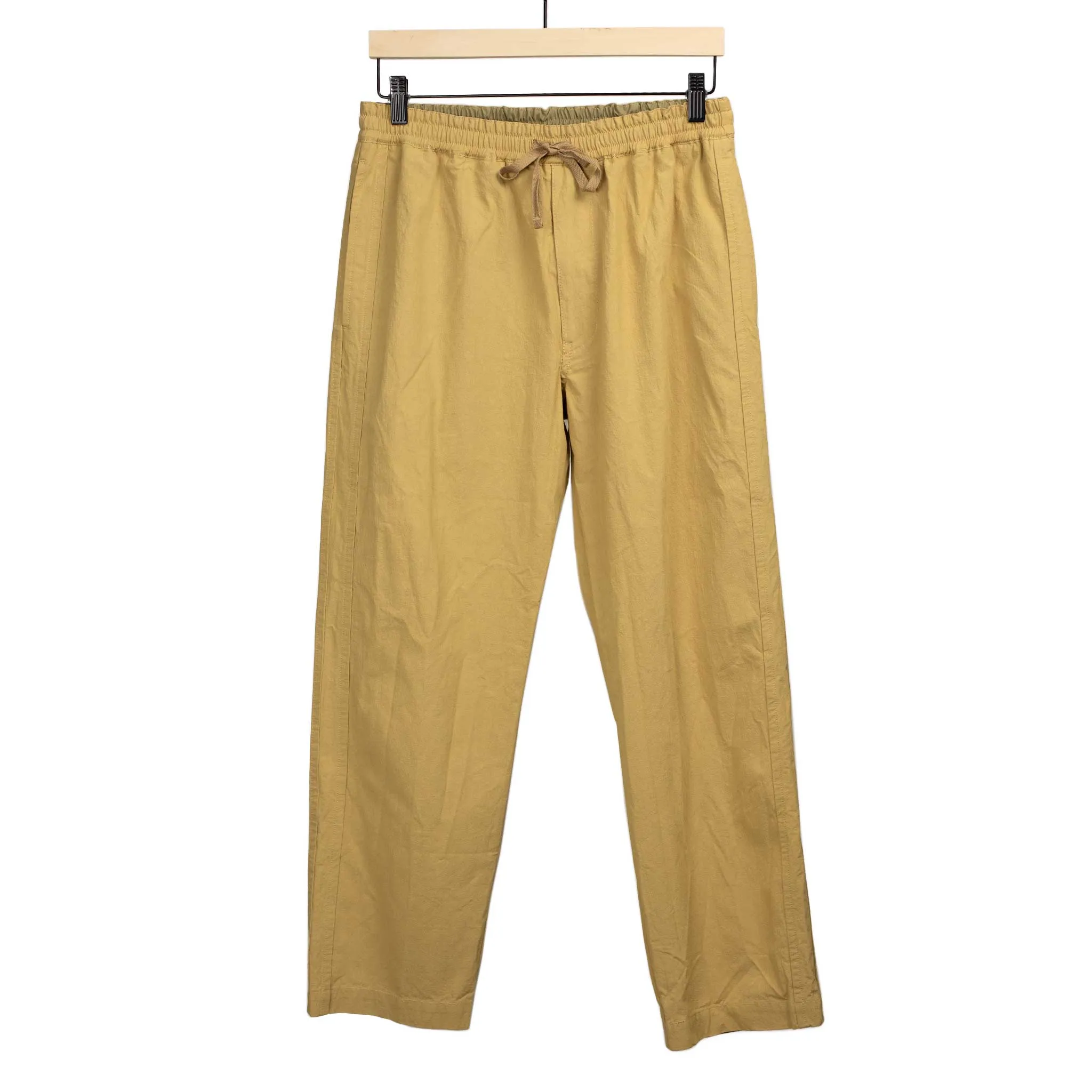 Easy pants in beige cotton oxford