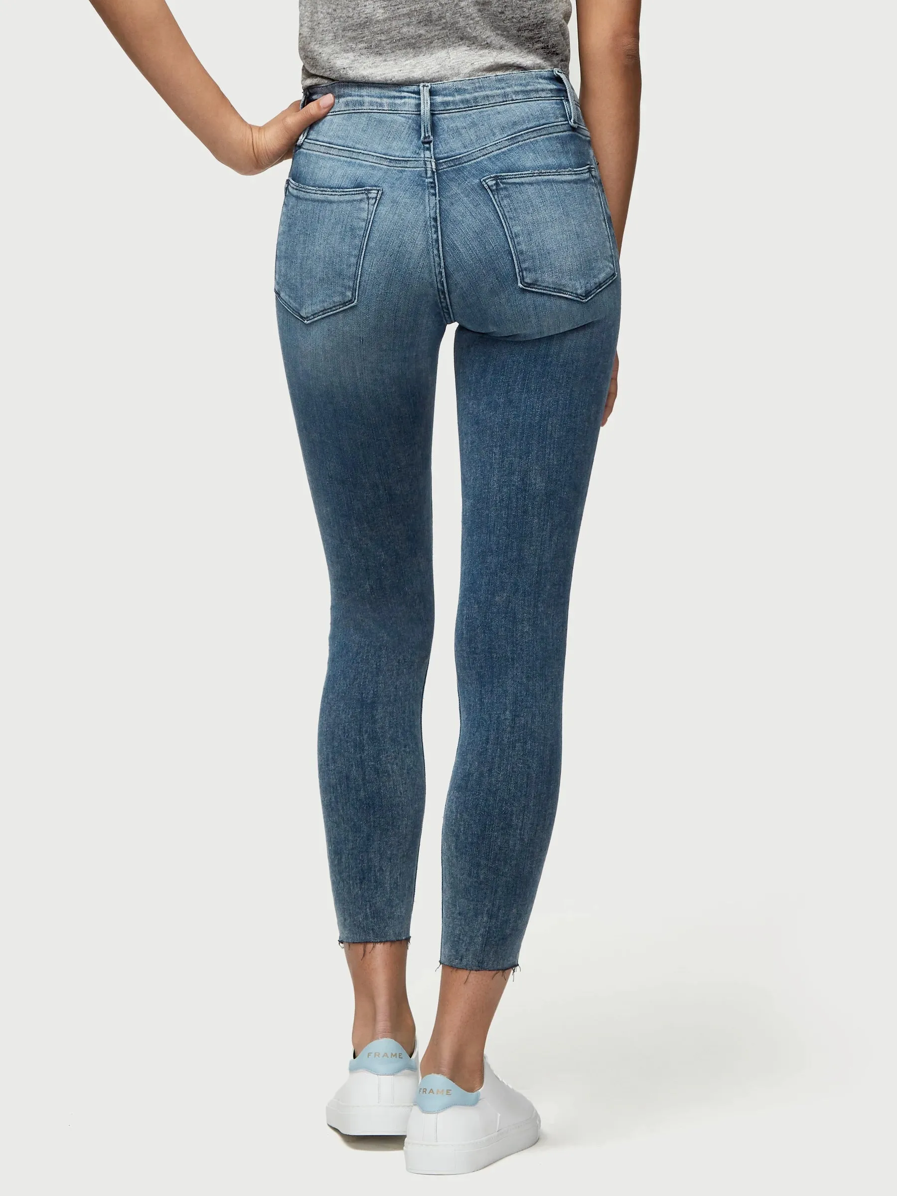 FRAME - Le High Skinny Raw Edge Beat