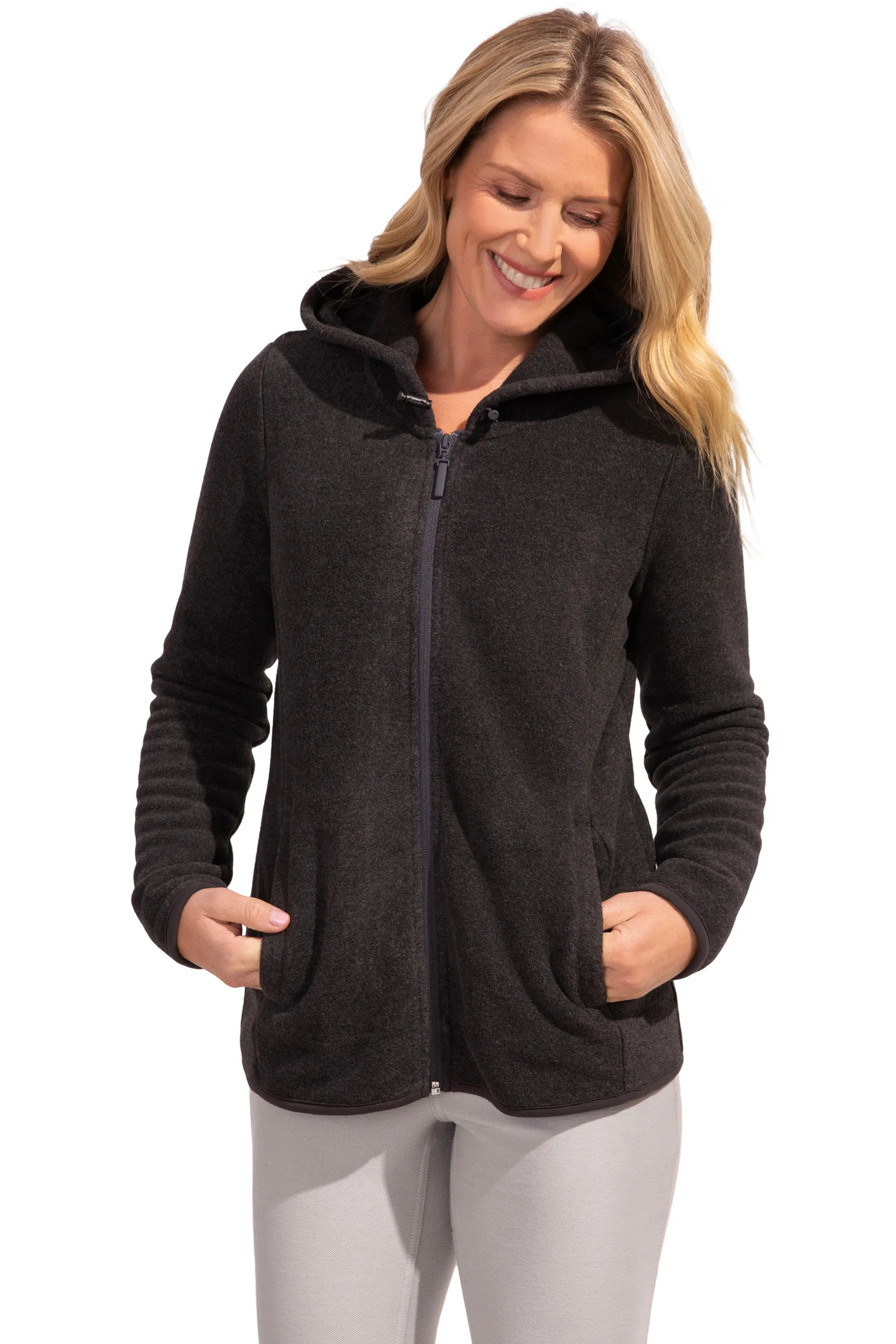 Frosted Fleece Zip Hoodie
