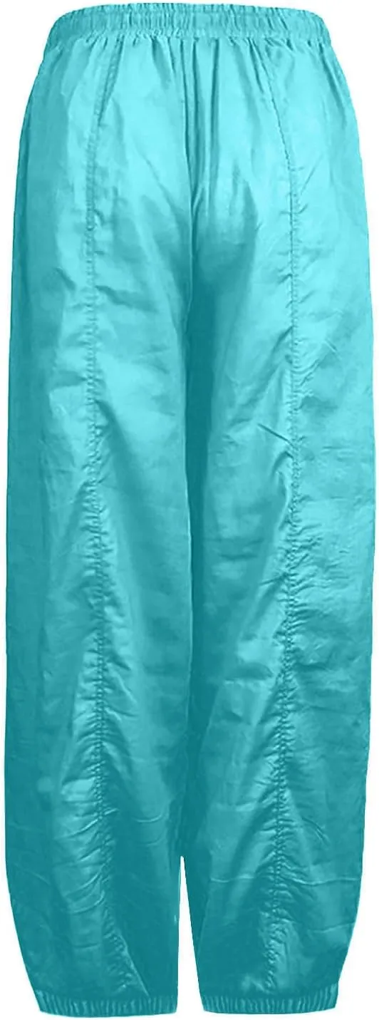 FZYLQY Women Plus Size Harem Pants Hippie Boho Baggy Yoga Trousers Summer Boho Casual Loose Pants with Drawstring Yoga Pants