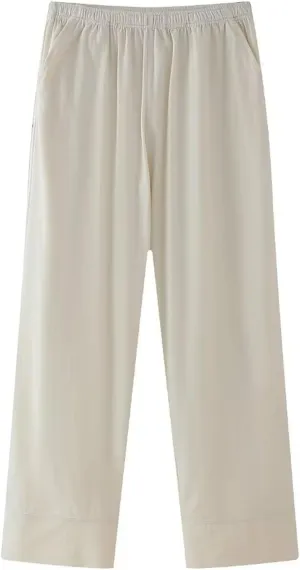 FZYLQY Womens Linen Pants with Pockets High Waisted Palazzo Pants Belted Straight Leg Trousers 2025 Summer Beach Trousers