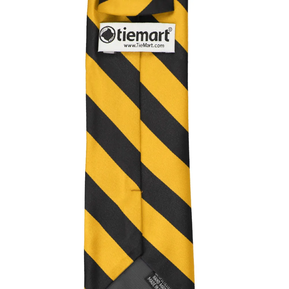 Golden Yellow and Black Striped Tie