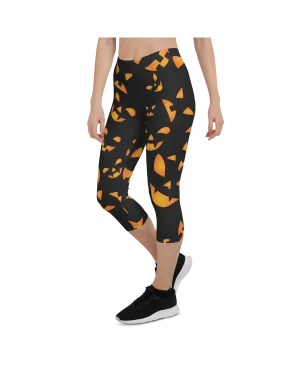 Jack-O-Lantern Halloween Capris
