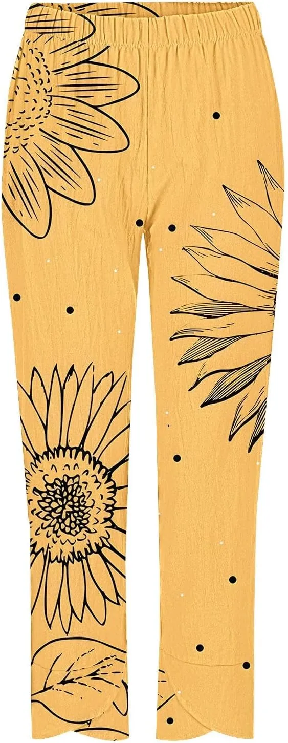 Japanese Wige Leg Pants for Women Artist Linen Pants Womens Pants Summer Baggy Cropped Trouser with