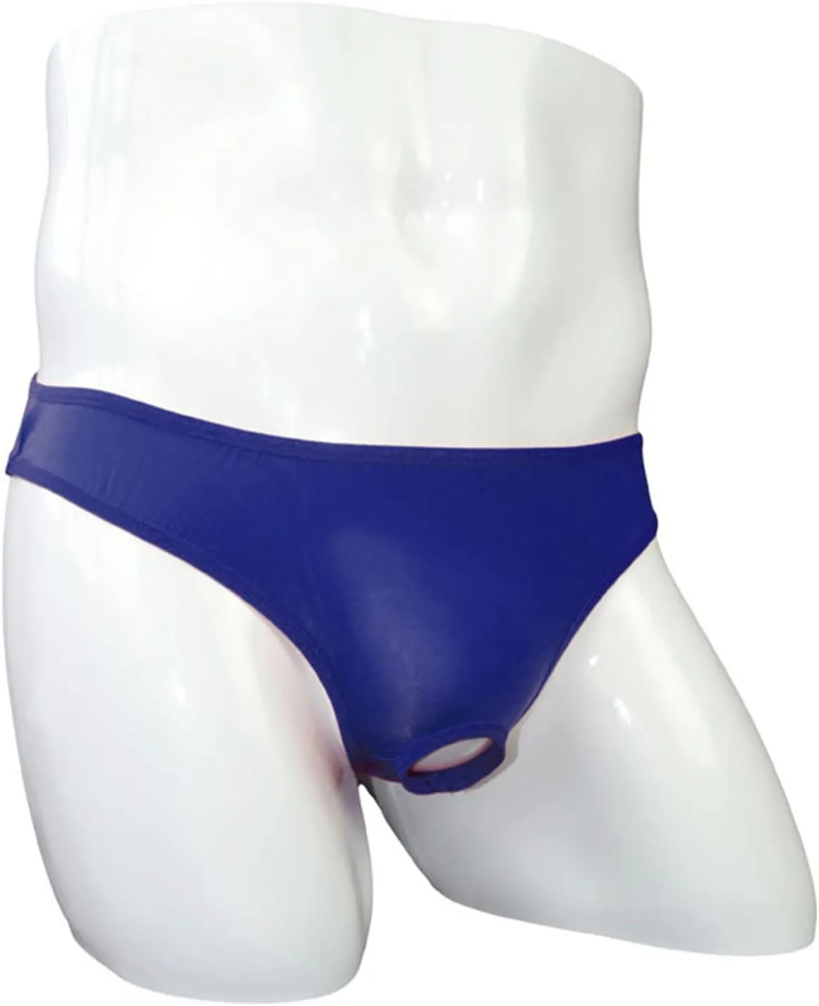 JEsilunmaMY Briefs Underwear for Men Low Rise Ice Silk Open Pouch Thong Bikini See Through Sexy Panties Underpants Swimwear