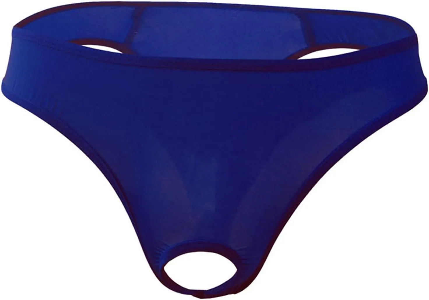 JEsilunmaMY Briefs Underwear for Men Low Rise Ice Silk Open Pouch Thong Bikini See Through Sexy Panties Underpants Swimwear