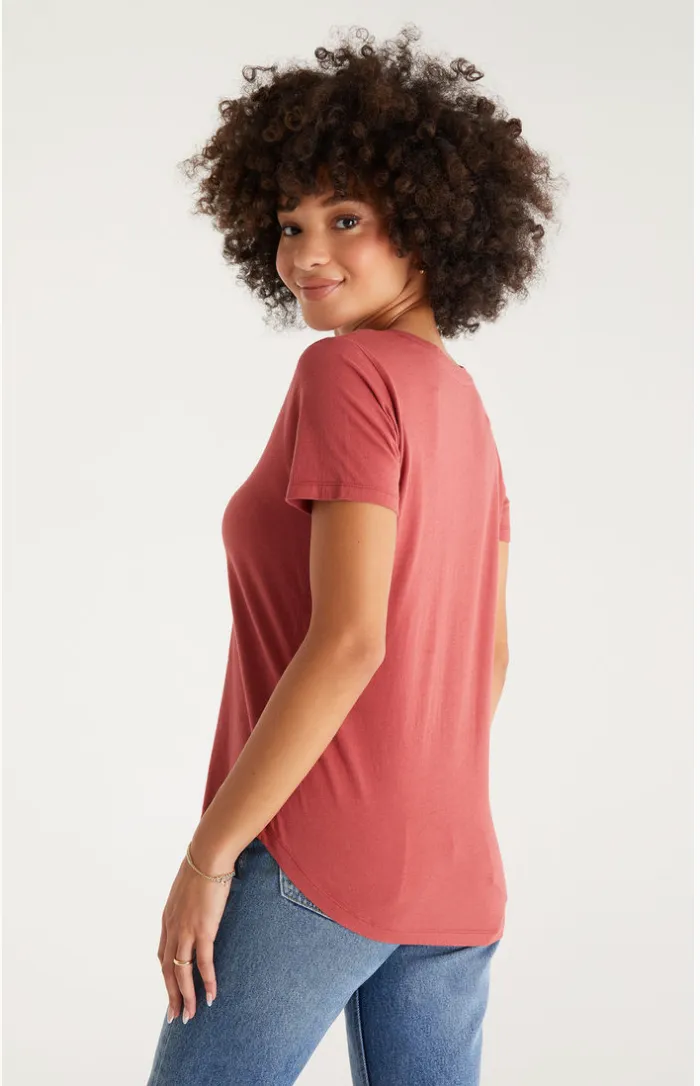 Kasey Modal Tee - Rouge