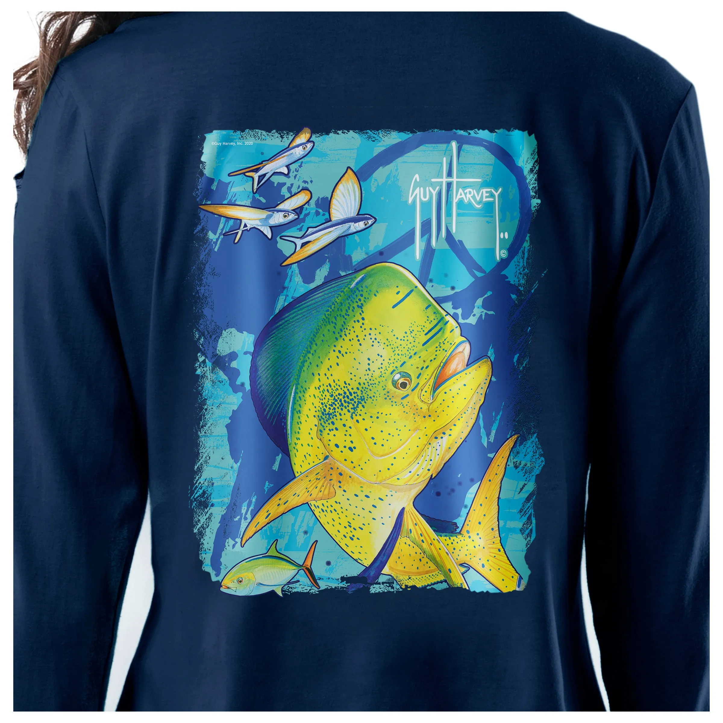 Ladies Mahi Peace Long Sleeve V-Neck T-Shirt