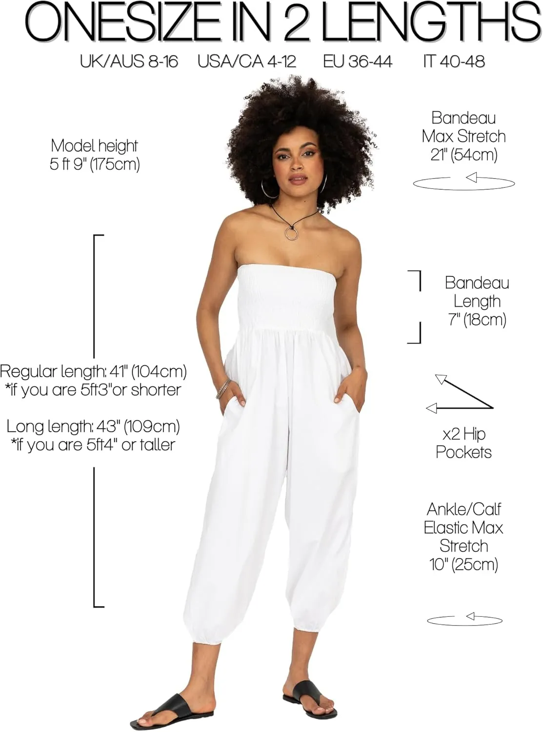 likemary Harem Pants Women Jumpsuits  Romper Pulls Down into Boho Cotton Pants  Petite Capri 2-in-1 Jumper with Pockets
