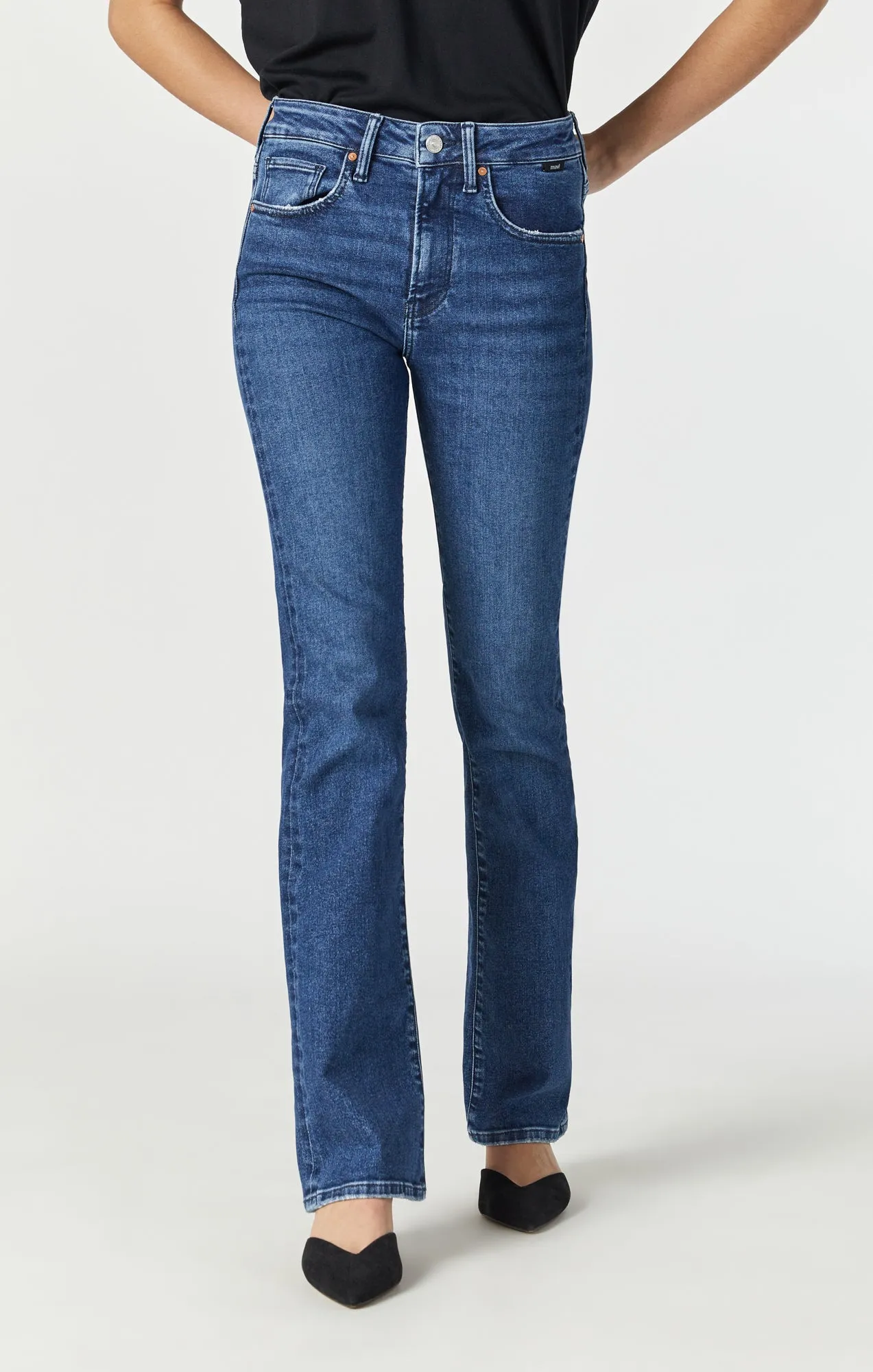 MARIA FLARE JEANS IN MID FLEX BLUE