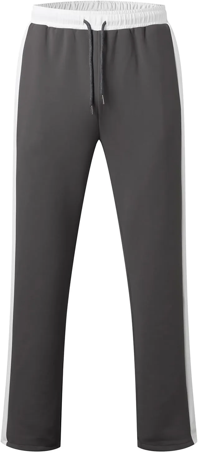 Men's Athletic Gym Workout Open Bottom Sweatpants Hip Hop Slim Fit Track Pants Workout Running Stylish Men's Joggers