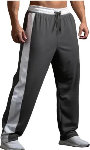 Men's Athletic Gym Workout Open Bottom Sweatpants Hip Hop Slim Fit Track Pants Workout Running Stylish Men's Joggers