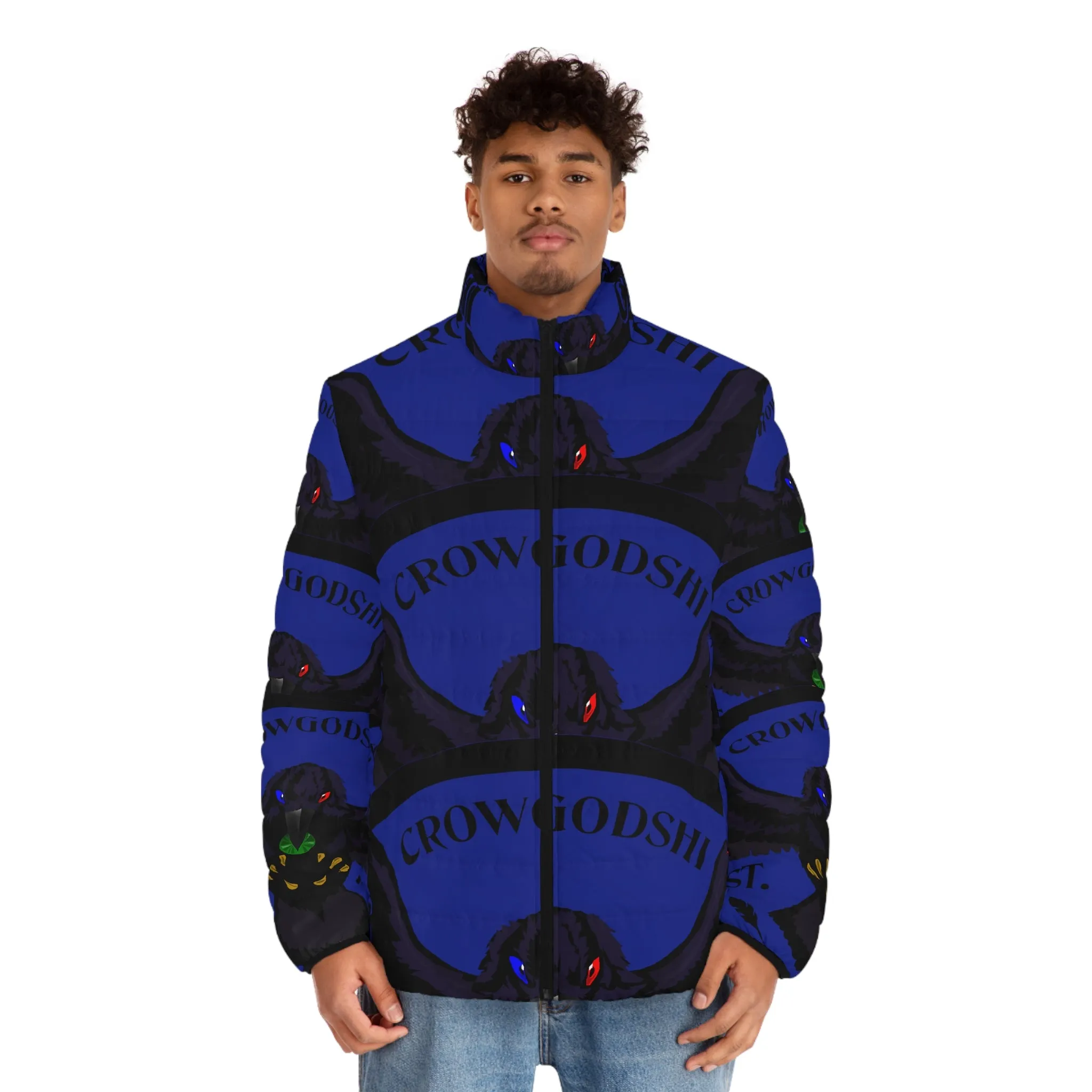 Men's Special Edition Crowgodshi Puffer Jacket, DUKE BLUE LOGO