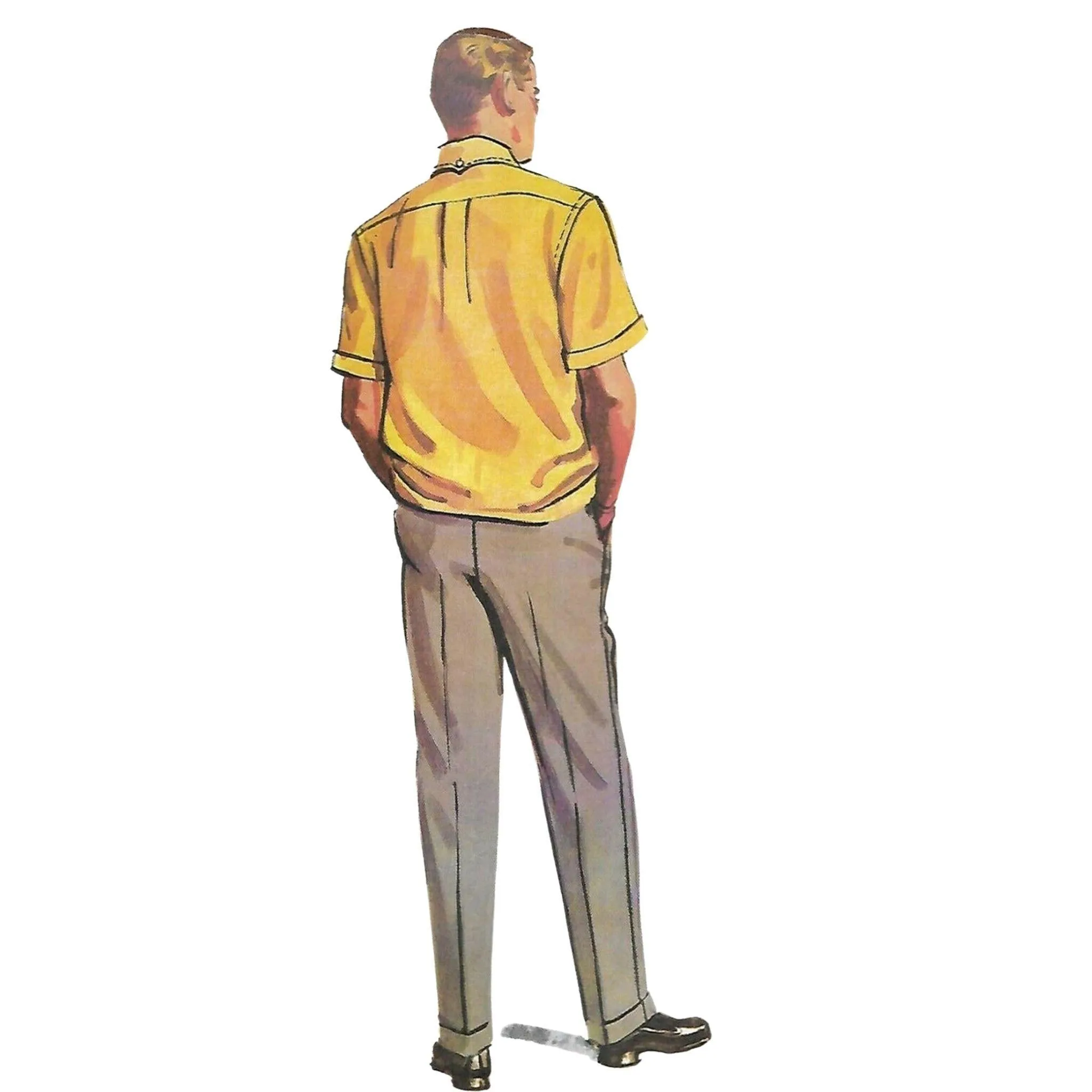 PDF - 1950s Pattern, Men's Slacks, Pants, Trousers & Shirt -  Chest 38” (96.5cm) - Instantly  Print at Home