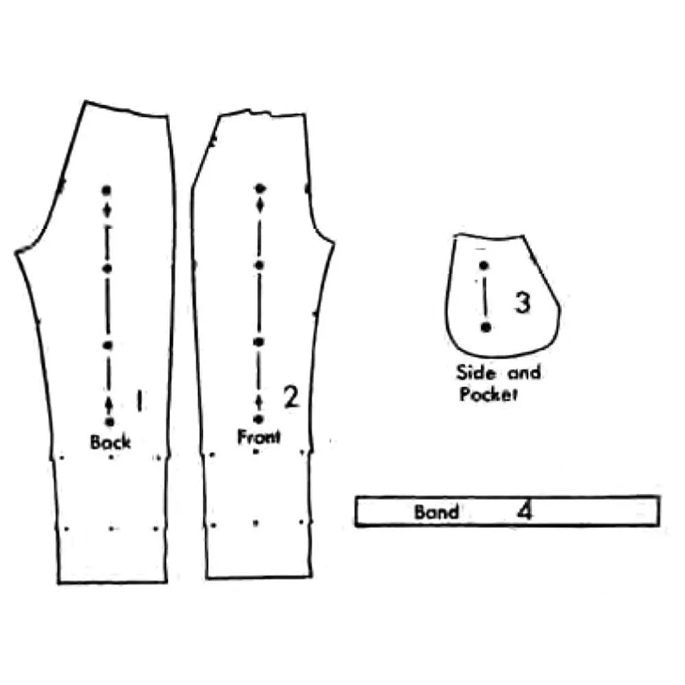PDF - 1950s Pattern, Women's Slacks, Pants - Multi-sizes - Download