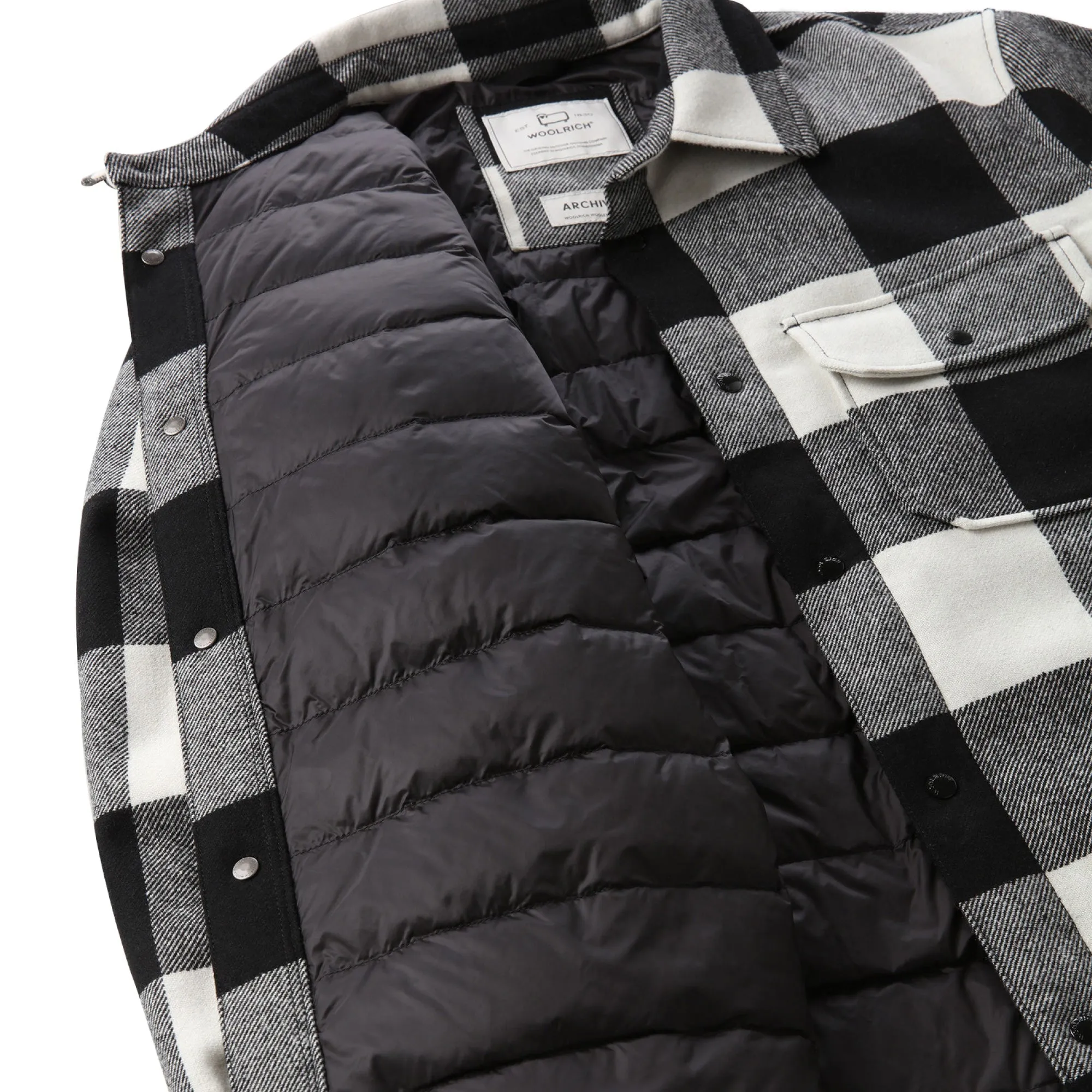 Quilted Alaskan Check Overshirt 'White Buffalo'