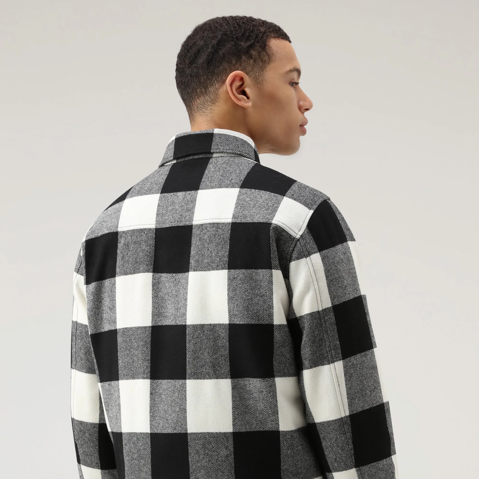 Quilted Alaskan Check Overshirt 'White Buffalo'