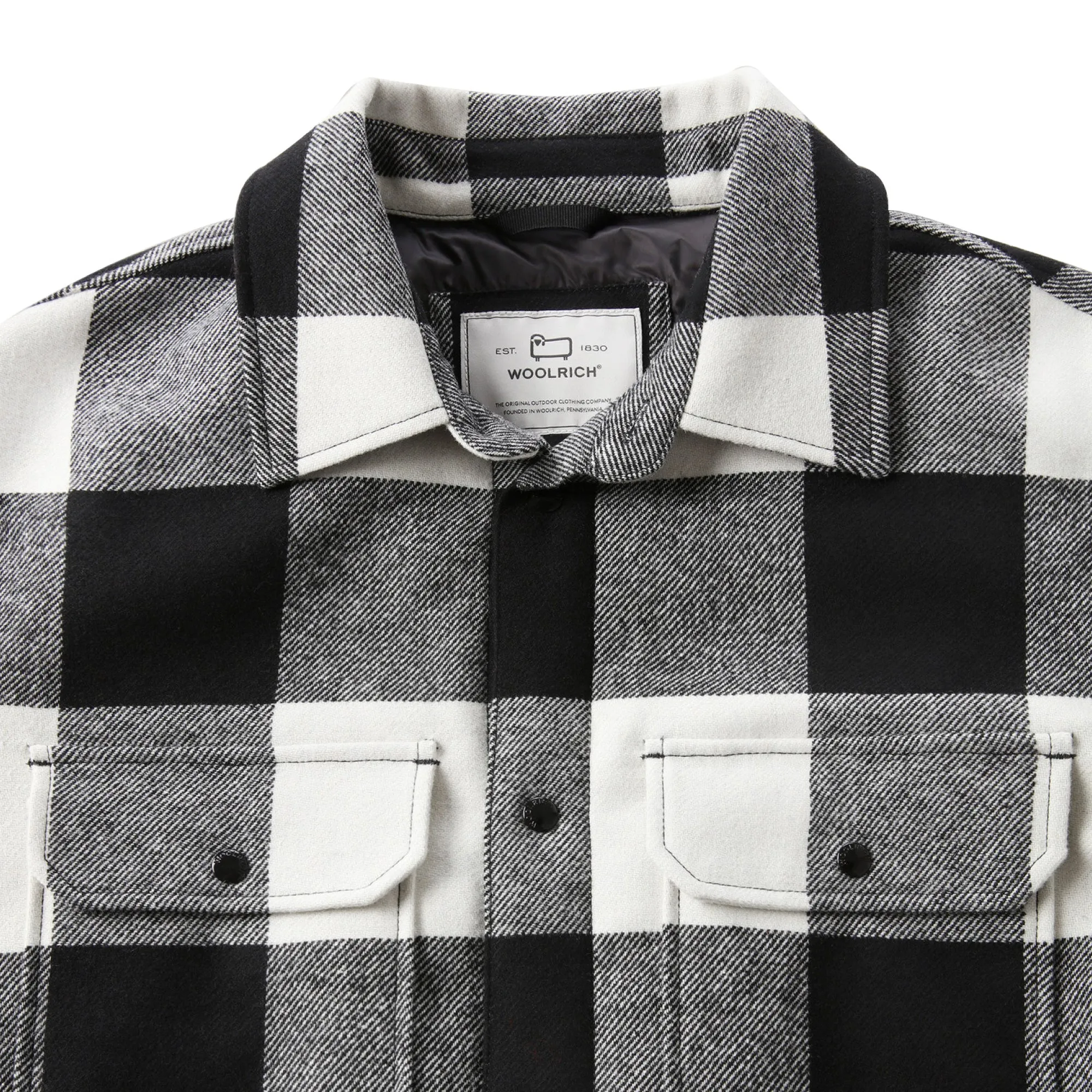 Quilted Alaskan Check Overshirt 'White Buffalo'