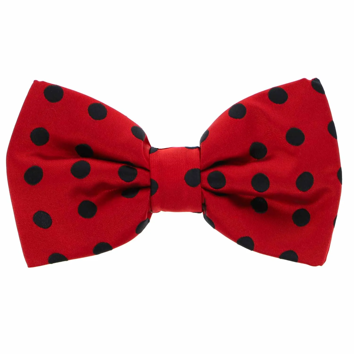 Red and Black Quincy Polka Dot Bow Tie