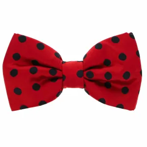 Red and Black Quincy Polka Dot Bow Tie