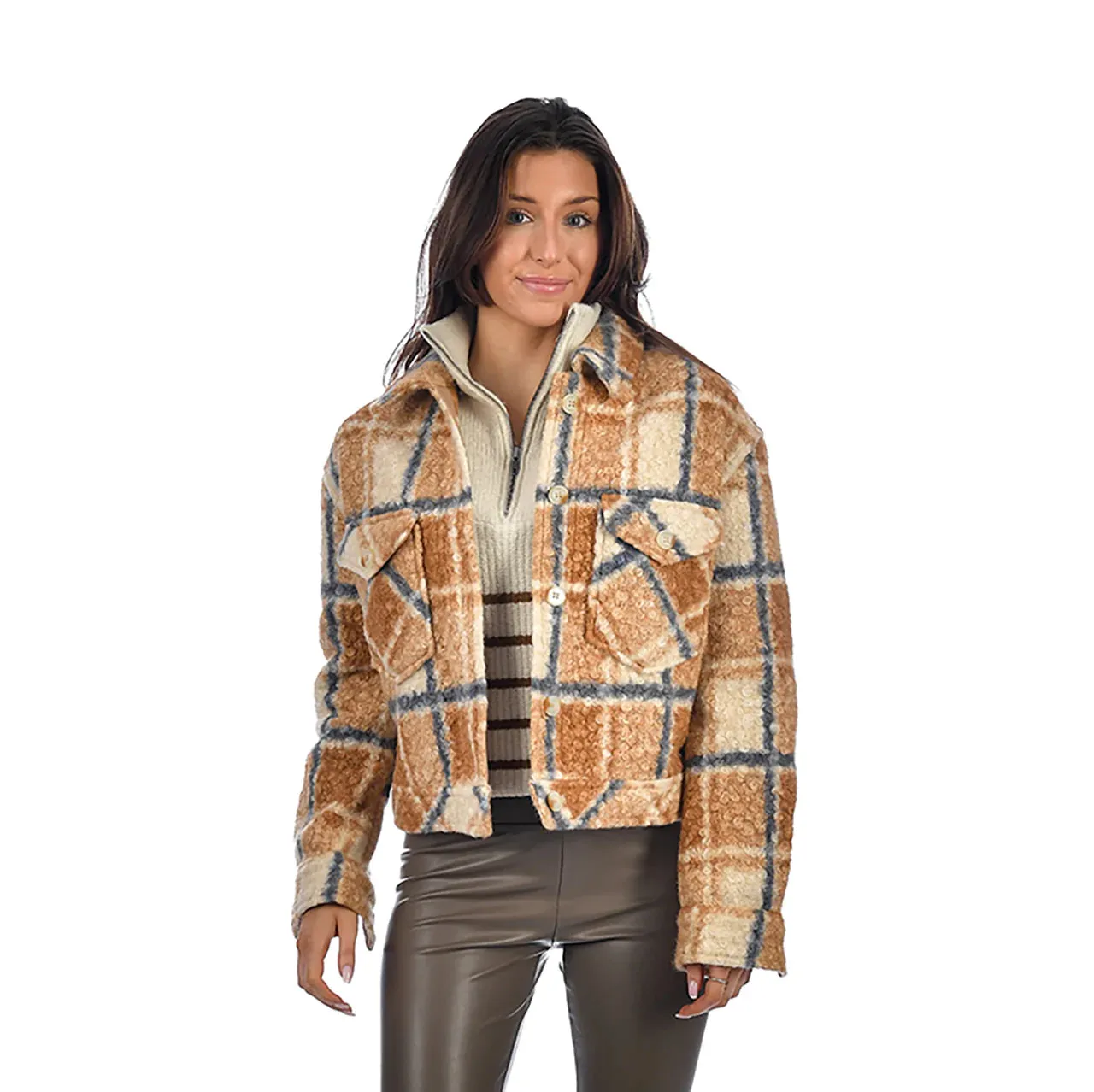 SCARLET PLAID JACKET