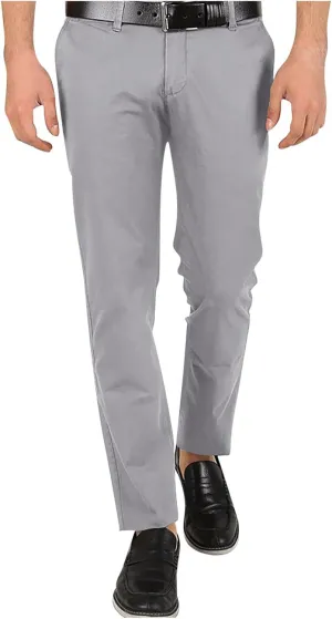 Sinzelimin Men's Suit Pants Fashion Solid Button Zipper Closure Slim Fit Comfy Business Casual Trouser Full Length Sweatpant