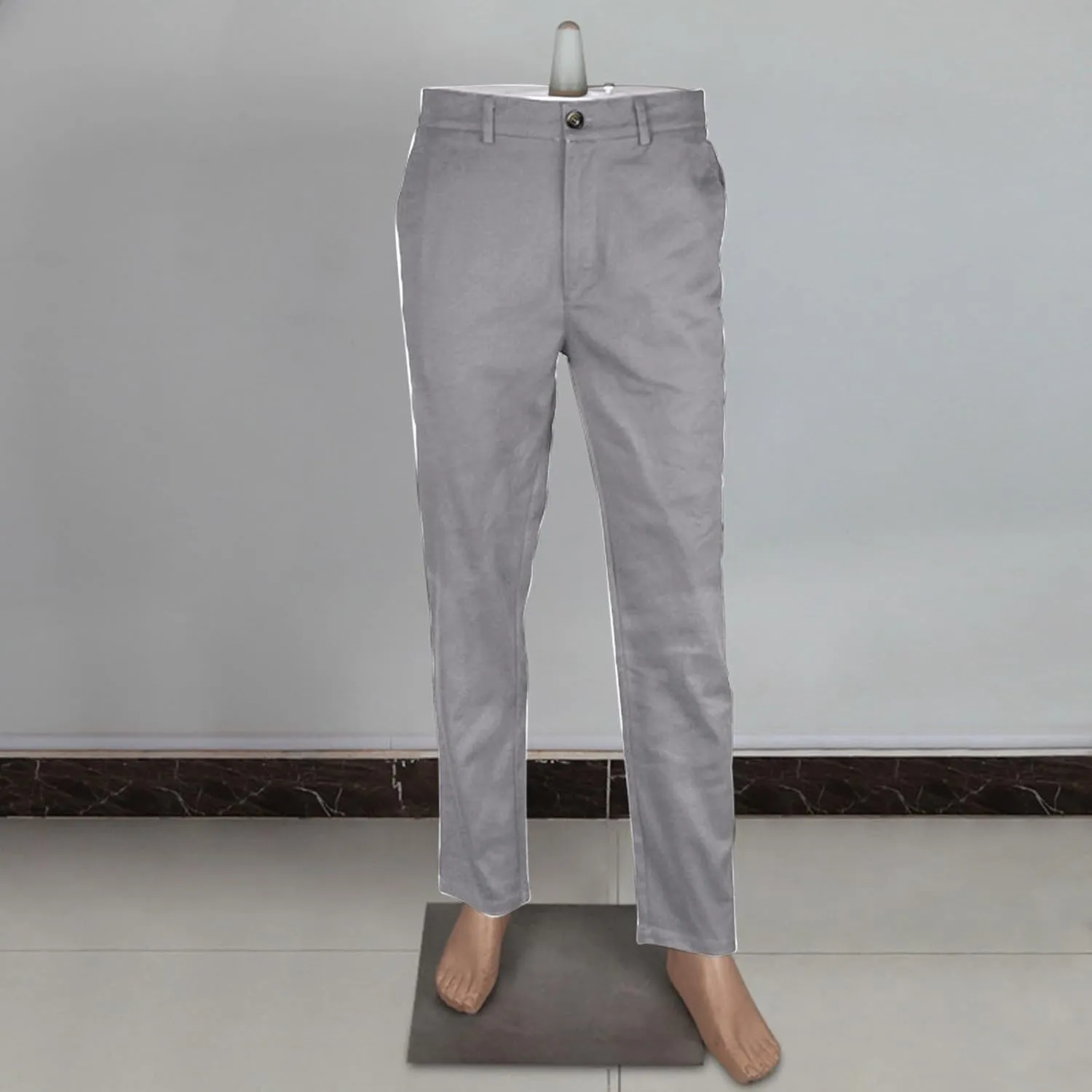 Sinzelimin Men's Suit Pants Fashion Solid Button Zipper Closure Slim Fit Comfy Business Casual Trouser Full Length Sweatpant